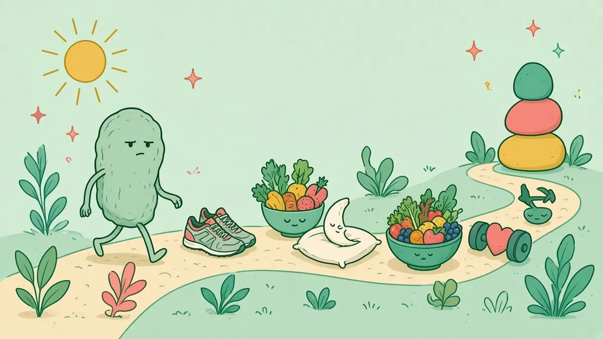 Illustration of a longevity estimate calculator with a calendar and a growing plant.